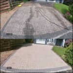 Driveway Cleaning before and after Amlwch LL68 North Wales by NW Exteriors