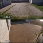 Driveway Cleaning before and after Deganwy LL31 North Wales by NW Exteriors