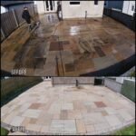 Patio Cleaning before and after Abergele LL22 North Wales by NW Exteriors