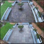 Patio Cleaning before and after Bangor LL57 North Wales by NW Exteriors