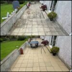 Patio Cleaning before and after Penygroes LL54 North Wales by NW Exteriors