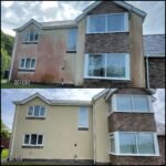 Render Cleaning before and after Barmouth LL42 North Wales by NW Exteriors