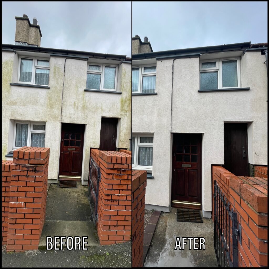 Render Cleaning before and after Betws Y Coed LL24 North Wales by NW Exteriors