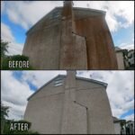 Render Cleaning before and after Conwy LL32 North Wales by NW Exteriors
