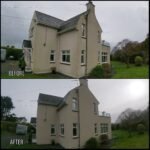 Render Cleaning before and after Menai Bridge LL59 North Wales by NW Exteriors