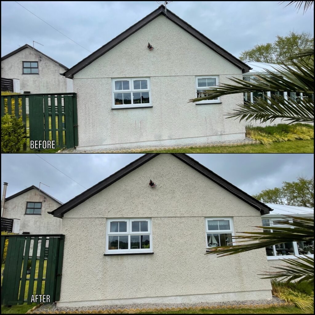 Render Cleaning before and after Rhos-on-Sea LL28 North Wales by NW Exteriors