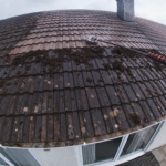 Roof cleaning before and after Amlwch LL68 North Wales by NW Exteriors