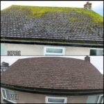 Roof cleaning before and after Llandudno LL30 North Wales by NW Exteriors