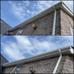Gutter Cleaning before and after Llangefni LL77 North Wales by NW Exteriors