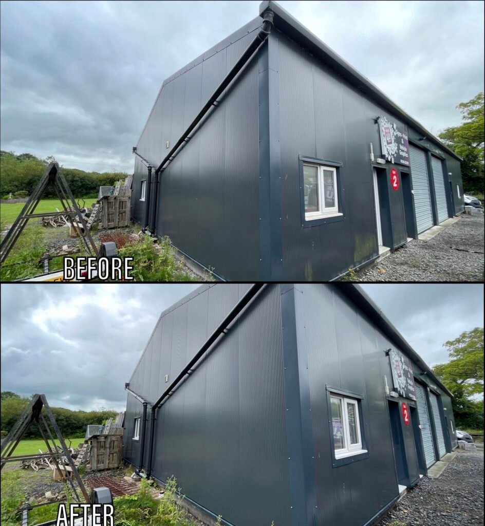 Deck Cleaning before and after Conwy LL32 North Wales by NW Exteriors